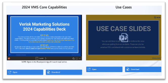 VMS sales enablement repository
