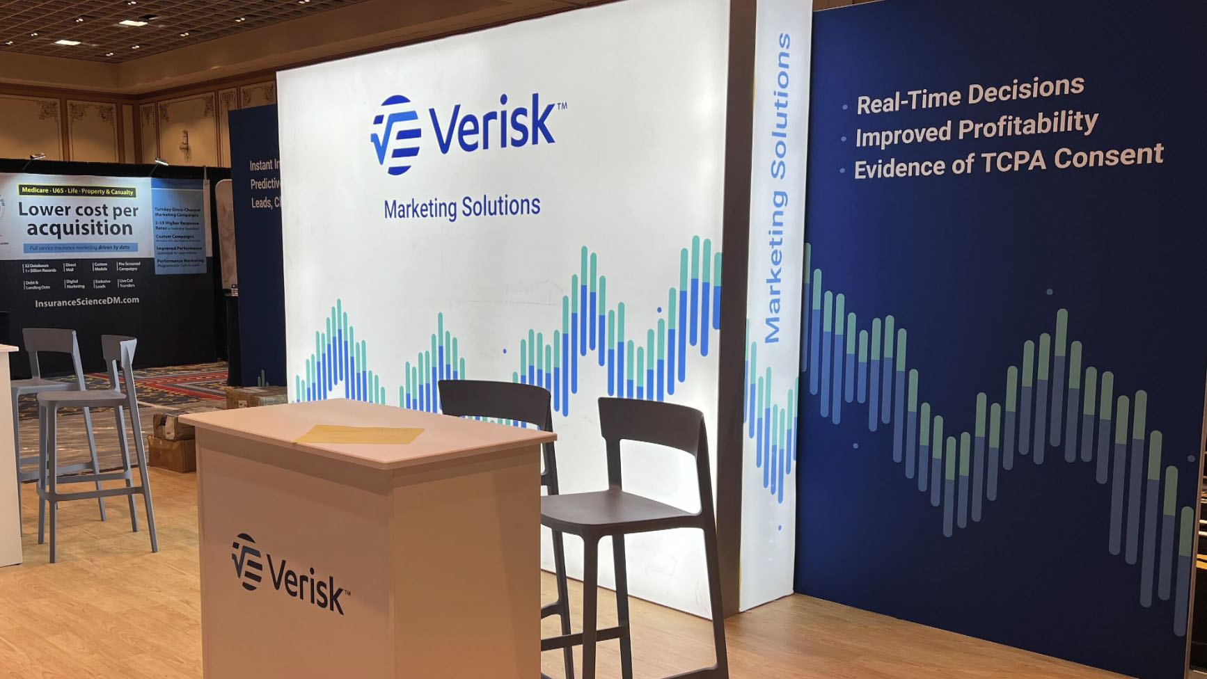 Verisk Marketing Solutions booth at LeadsCon